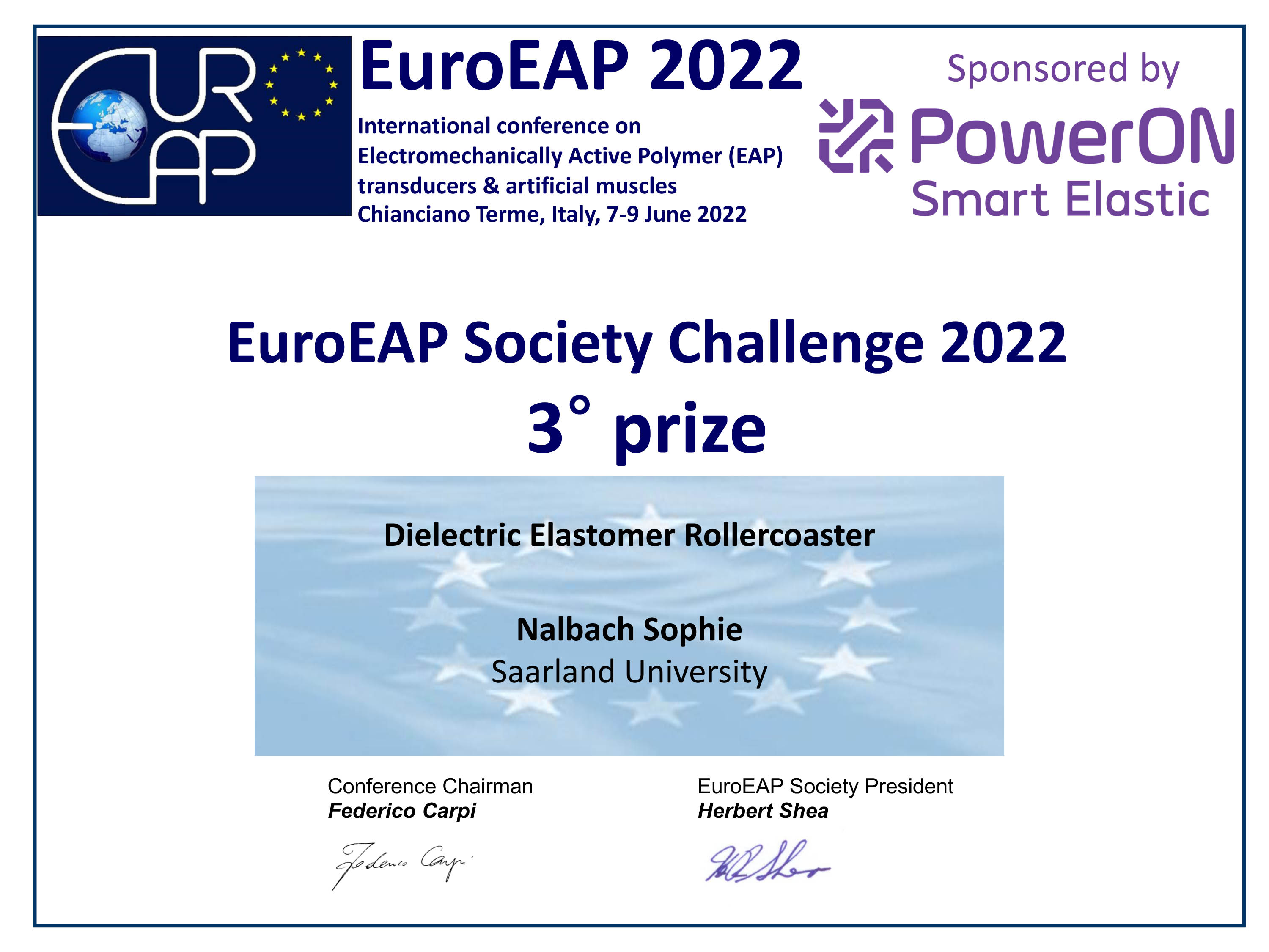 Society challenge certificate 3rd